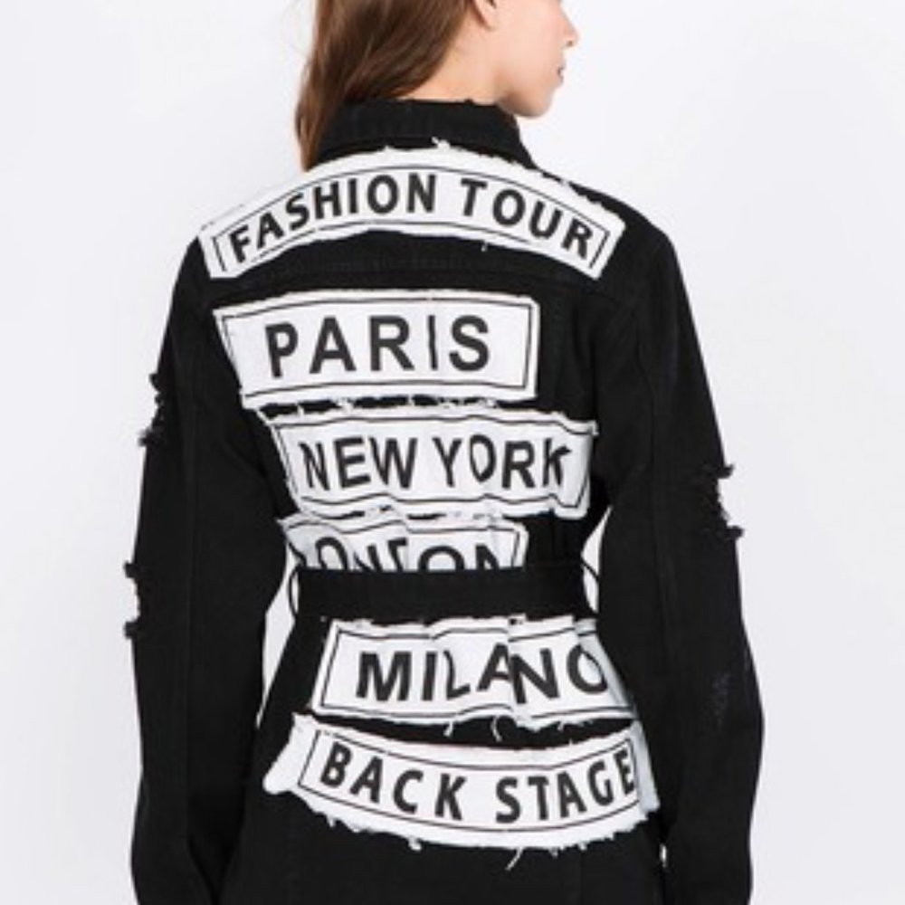 Tour Distressed Denim Jacket